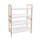 Organize It All Sonora Bamboo  Set  OF 2  - 2 Tier Stackable Shoe Rack  total 4 tiers   - Bamboo / Wood NH-29981 - alternate 1